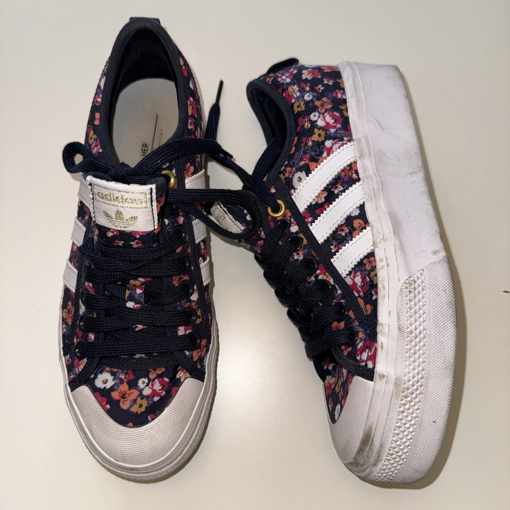 Adidas Nizza Platform Her Studio London Womens Blue Floral 9W - A3